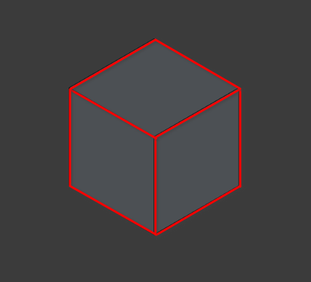 cube with highlighted edges